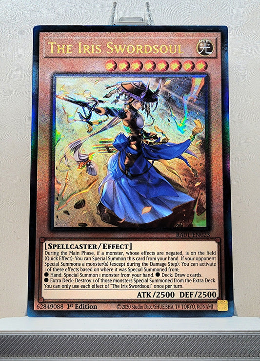 Yugioh! 1x The Iris Swordsoul (RA01 - Prismatic Ultimate Rare) 1st Edition