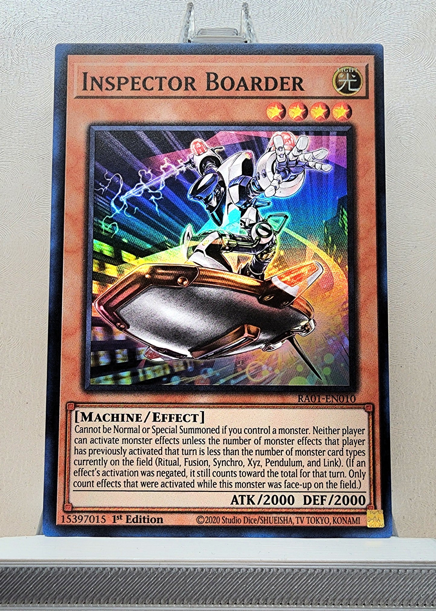 Yugioh! 1x Inspector Boarder (RA01 - Super Rare) 1st Edition