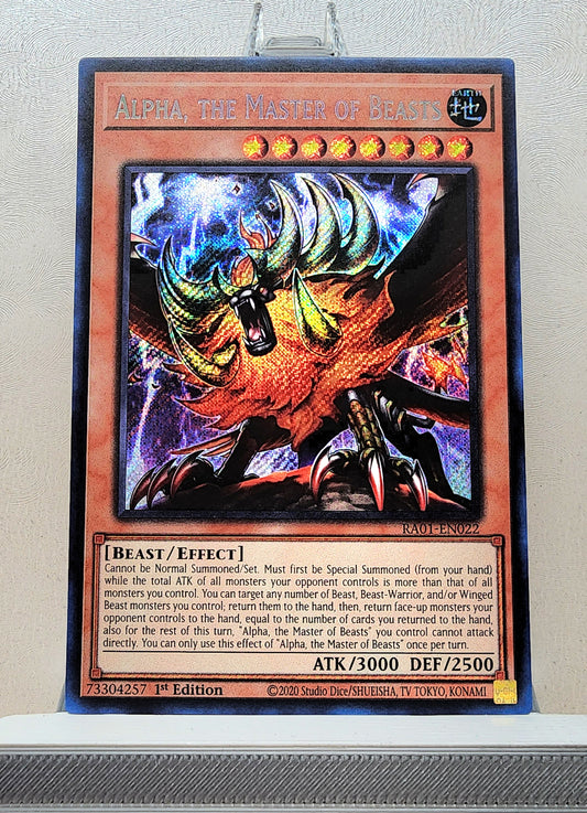 Yugioh! 1x Alpha, the Master of Beasts (RA01 - Secret Rare) 1st Edition