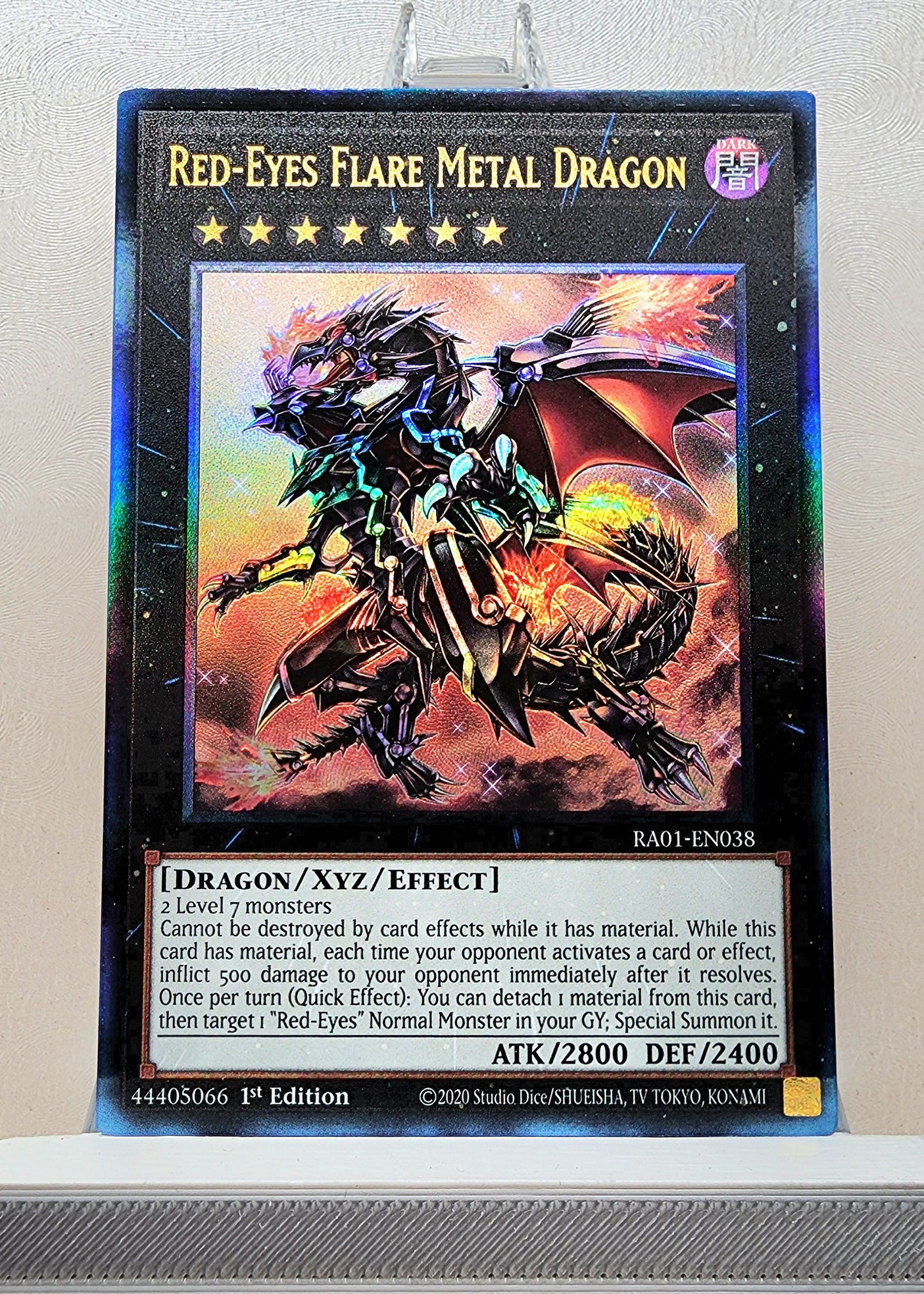 Yugioh! 1x Red-Eyes Flare Metal Dragon (RA01 - Prismatic Ultimate Rare) 1st Edition