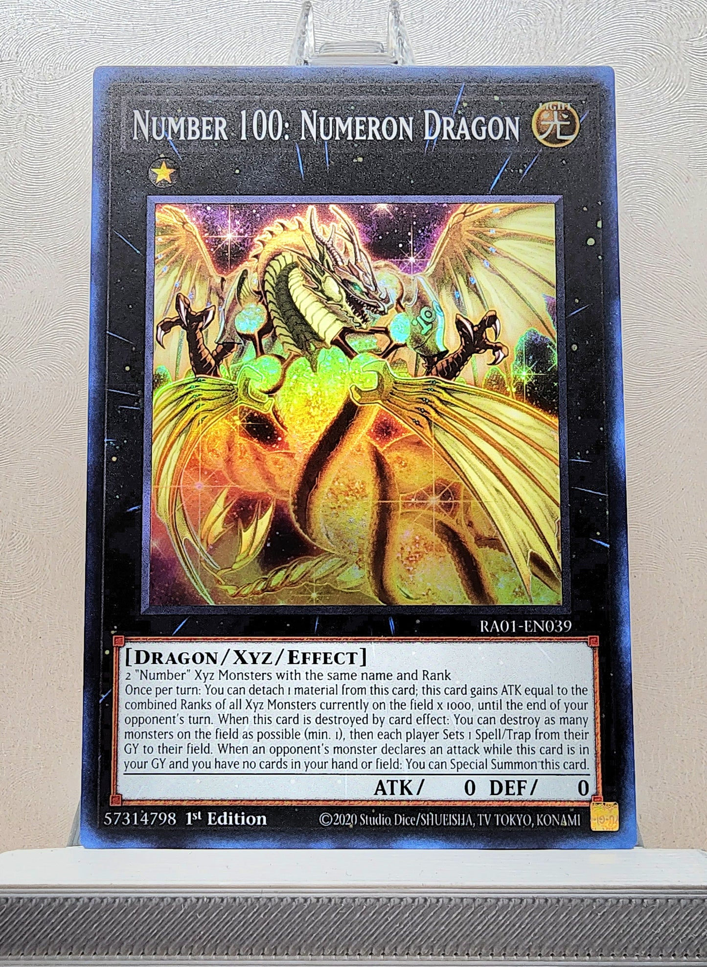 Yugioh! 1x Number 100: Numeron Dragon (RA01 - Super Rare) 1st Edition