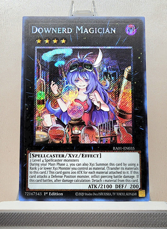 Yugioh! 1x Downerd Magician (RA01 - Platinum Secret Rare) 1st Edition