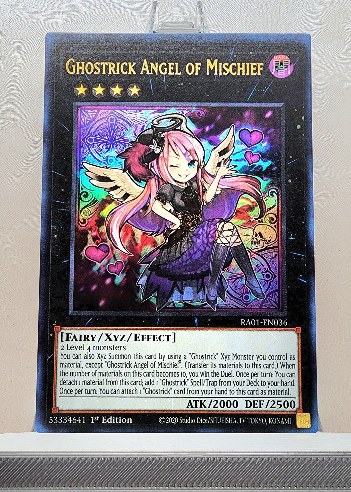 Yugioh! 1x Ghostrick Angel of Mischief (RA01 - Ultra Rare) 1st Edition