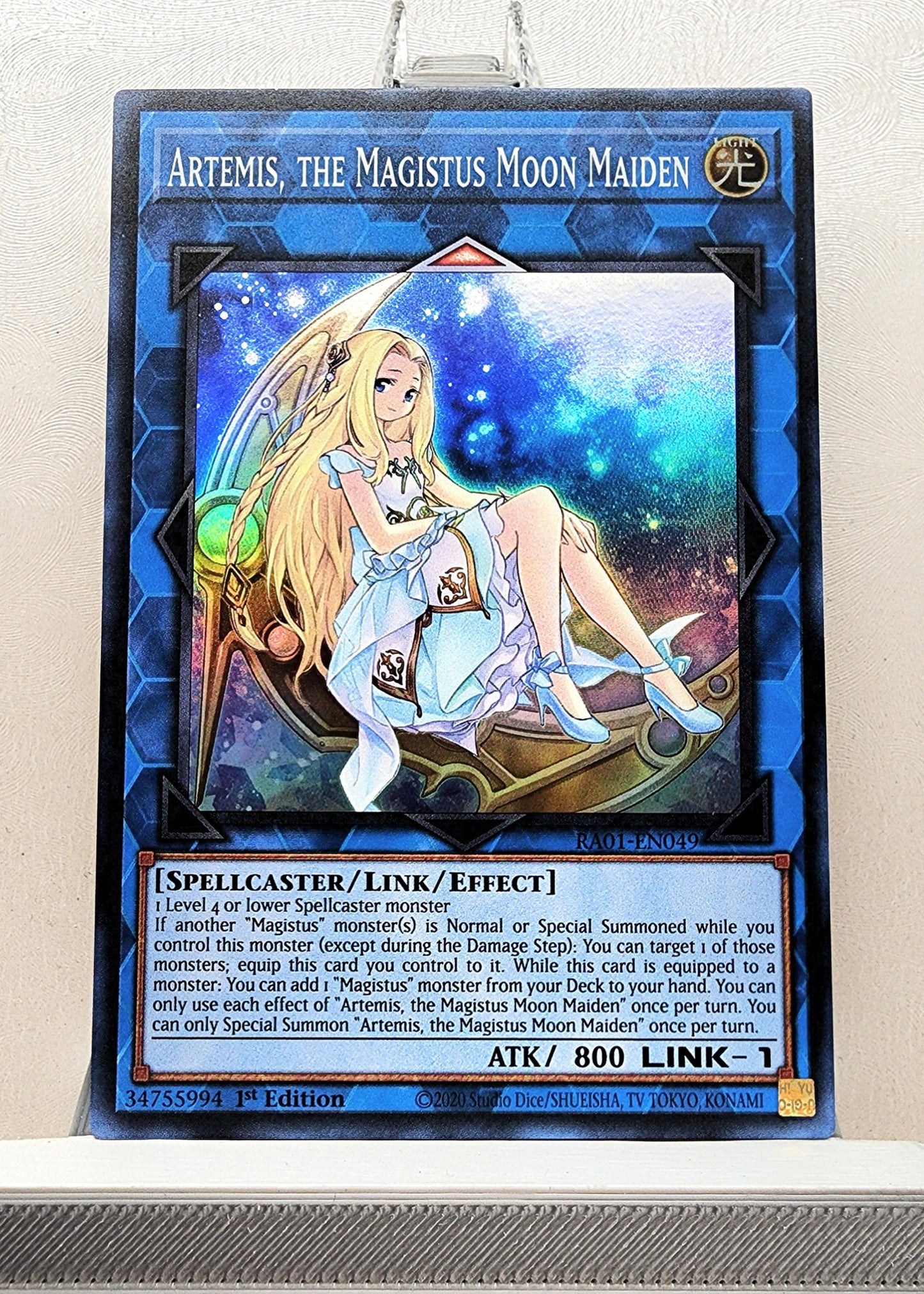 Yugioh! 1x Artemis, the Magistus Moon Maiden (RA01 - Super Rare) 1st Edition