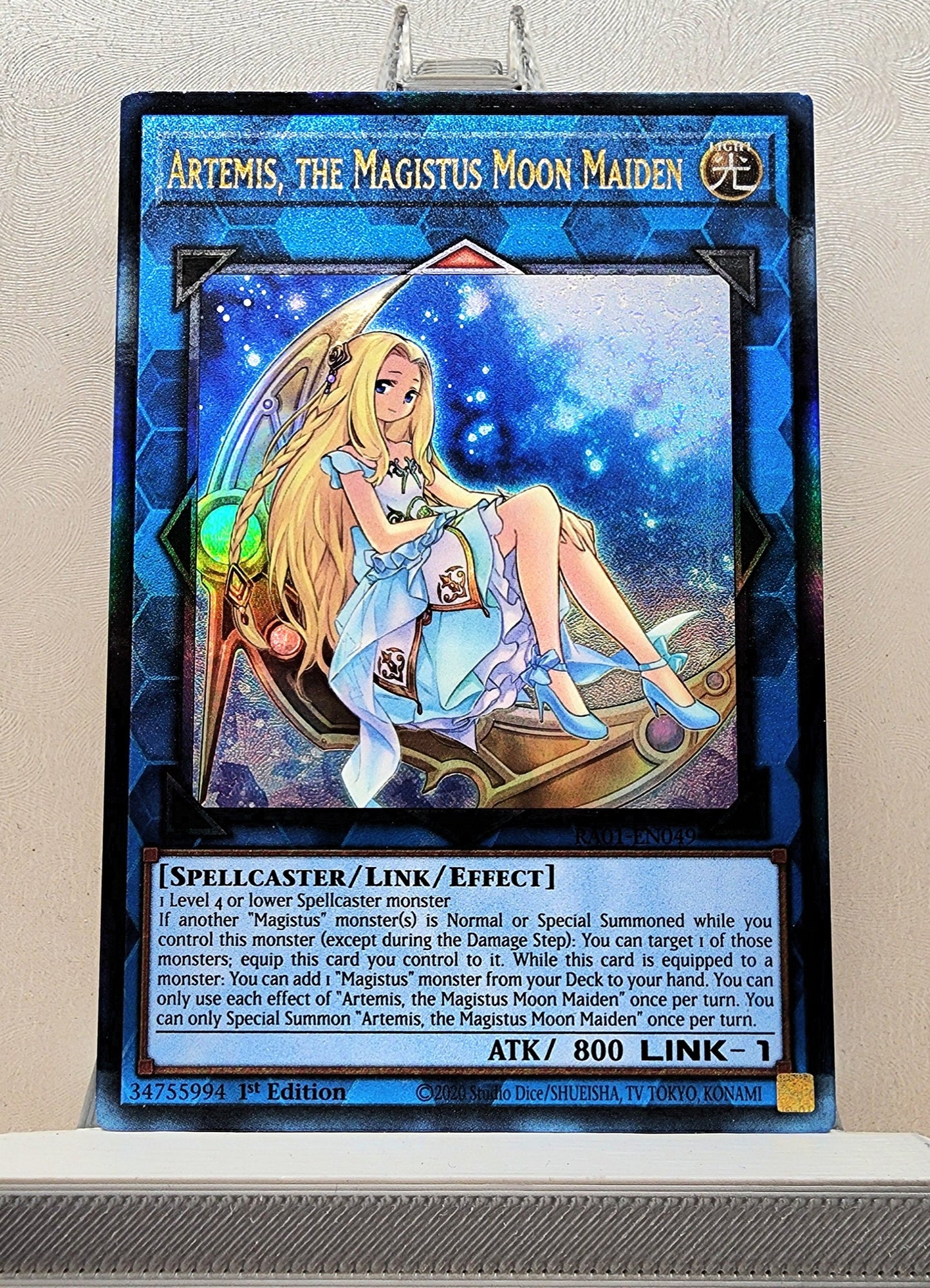 Yugioh! 1x Artemis, the Magistus Moon Maiden (RA01 - Prismatic Ultimate Rare) 1st Edition