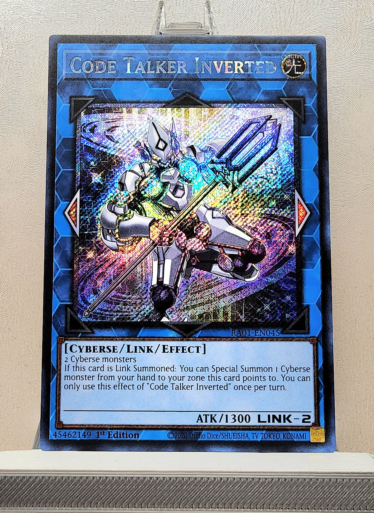 Yugioh! 1x Code Talker Inverted (RA01 - Platinum Secret Rare) 1st Edition