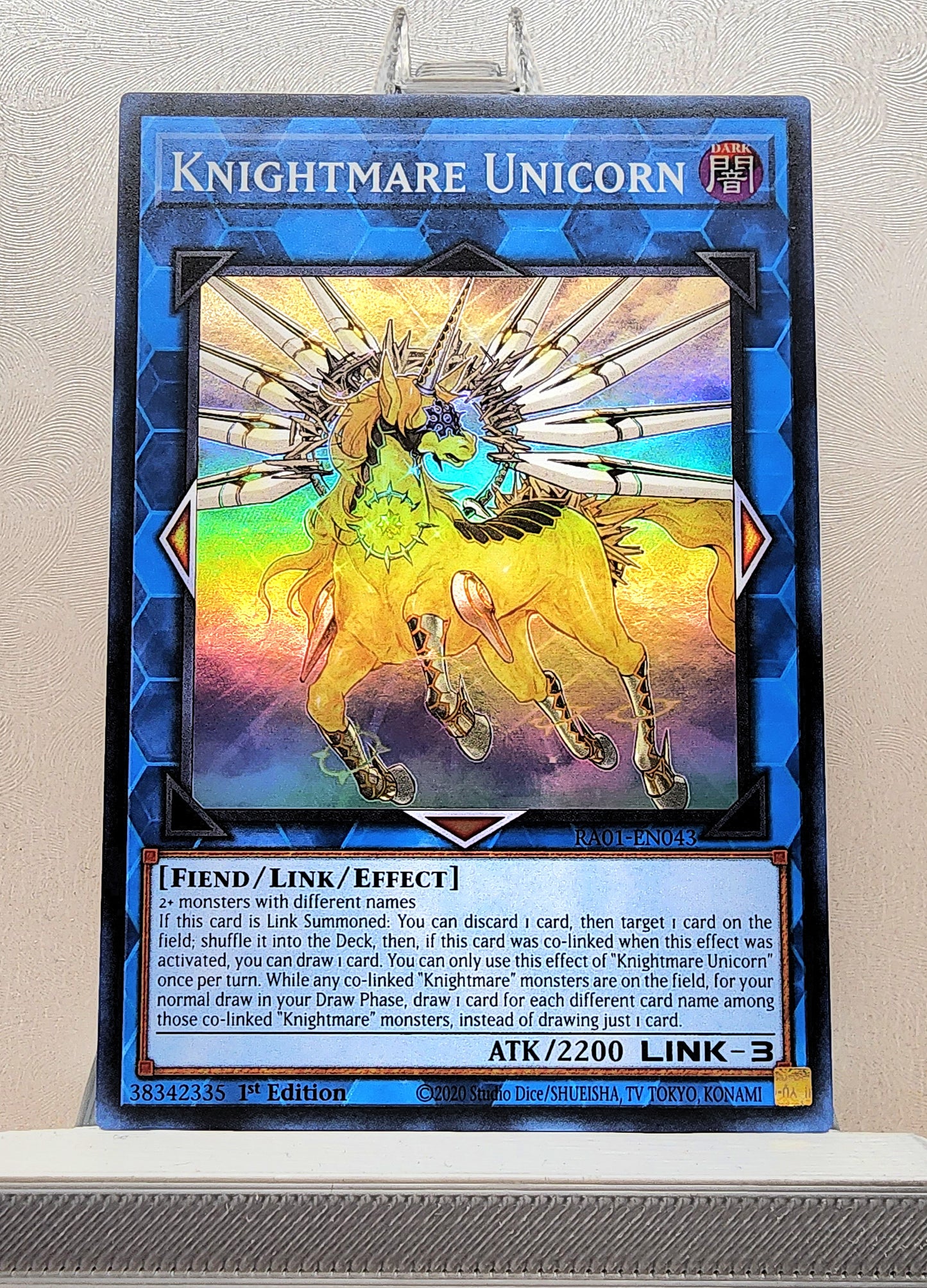 Yugioh! 1x Knightmare Unicorn (RA01 - Super Rare) 1st Edition