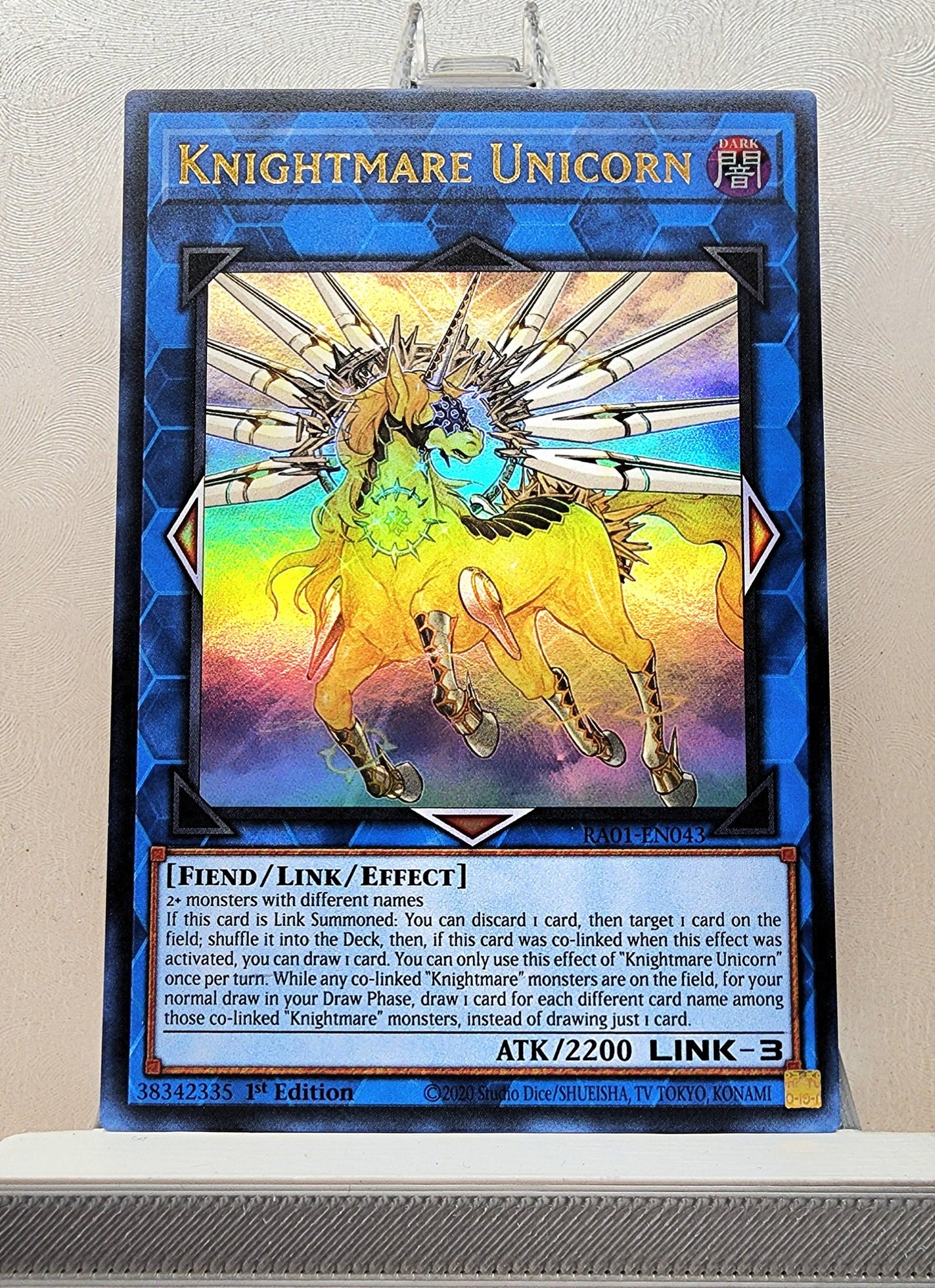 Yugioh! 1x Knightmare Unicorn (RA01 - Ultra Rare) 1st Edition