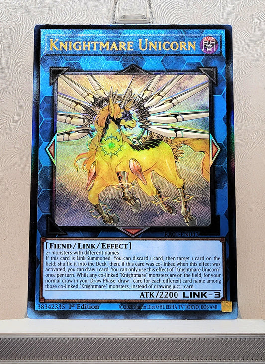 Yugioh! 1x Knightmare Unicorn (RA01 - Prismatic Ultimate Rare) 1st Edition