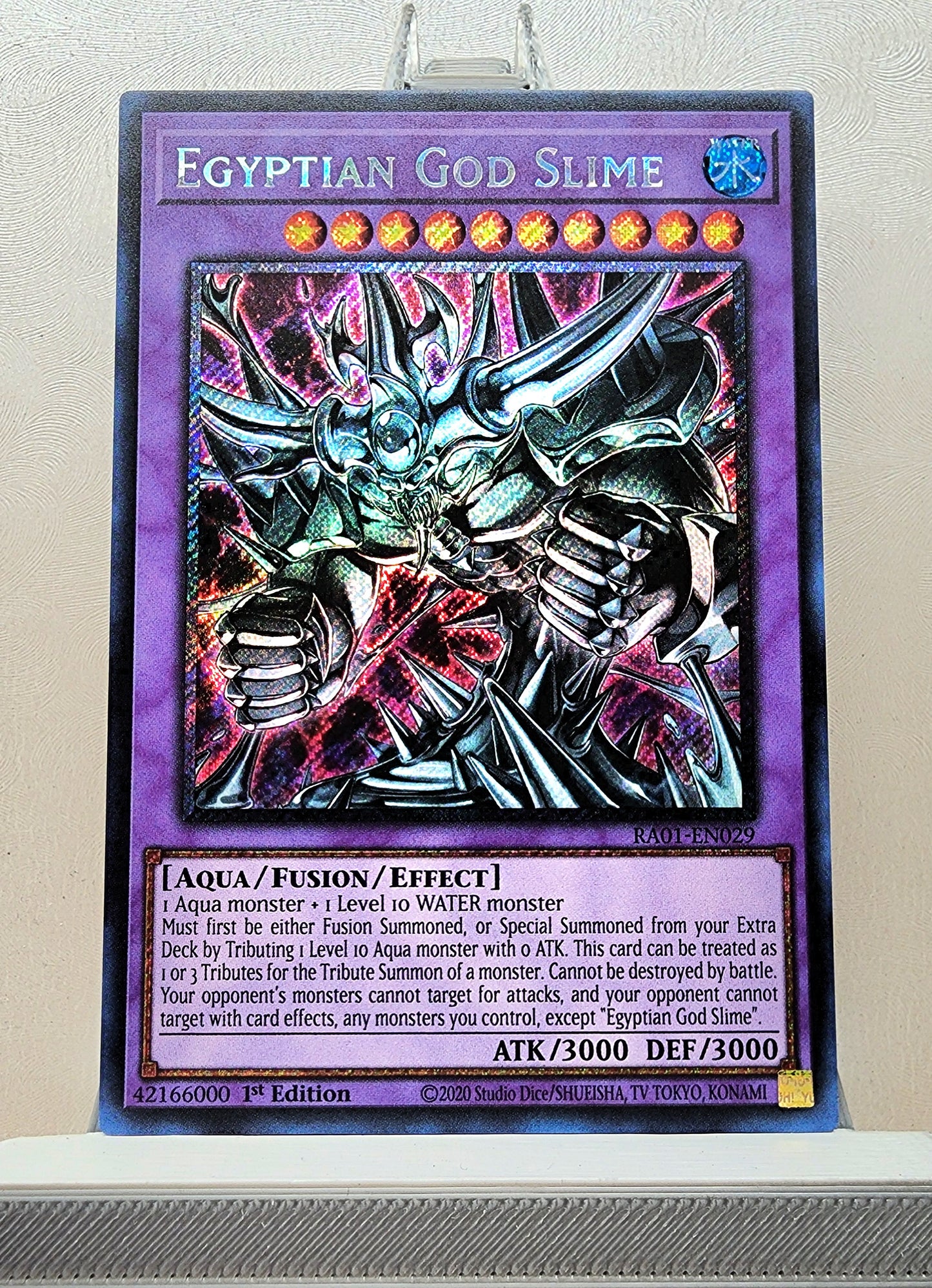 Yugioh! 1x Egyptian God Slime (RA01 - Platinum Secret Rare) 1st Edition