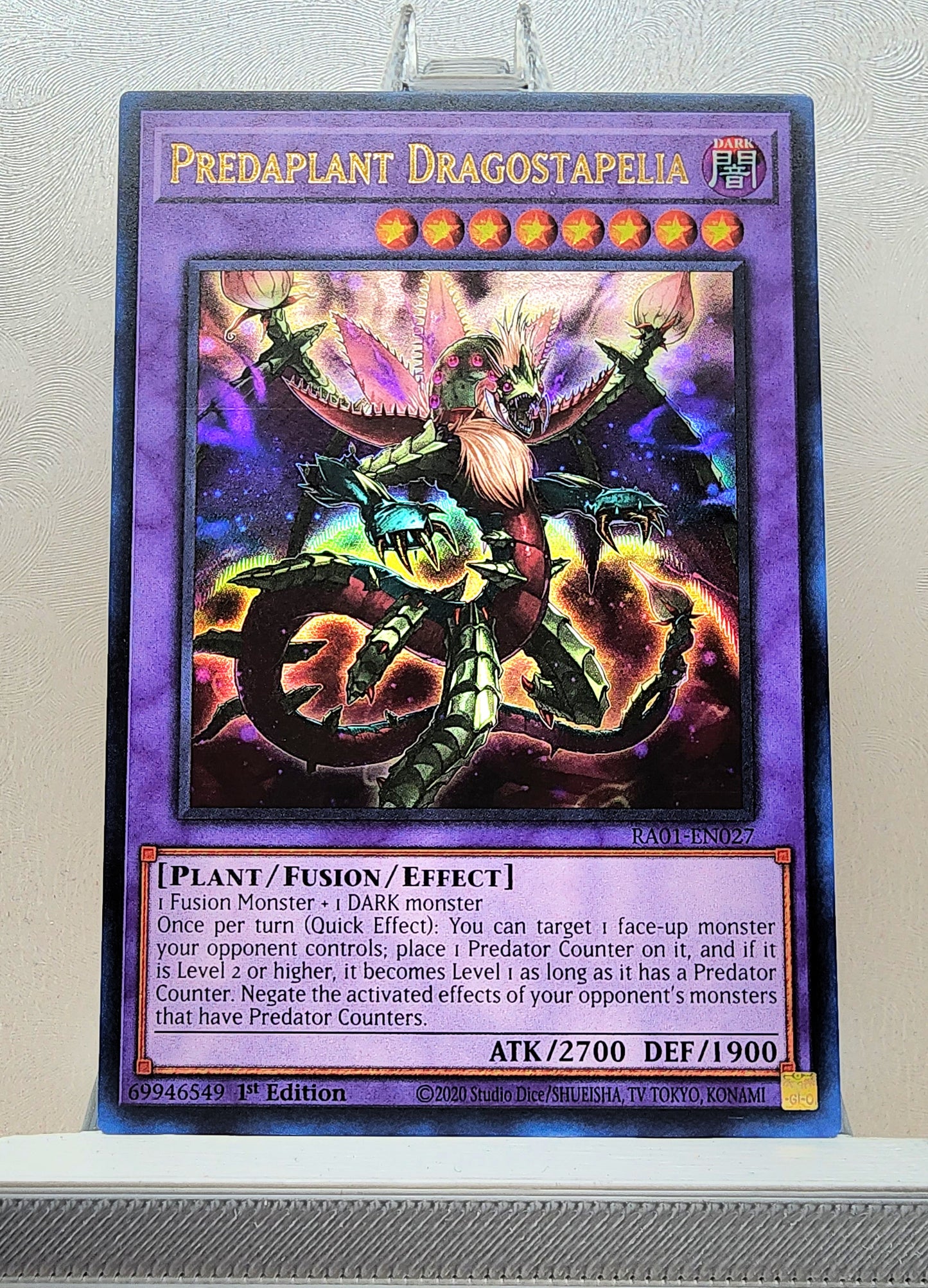 Yugioh! 1x Predaplant Dragostapelia (RA01 - Ultra Rare) 1st Edition