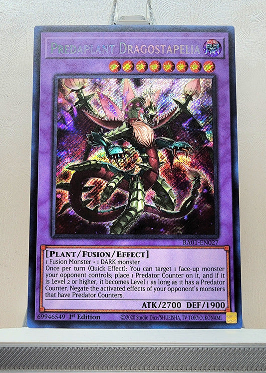 Yugioh! 1x Predaplant Dragostapelia (RA01 - Secret Rare) 1st Edition