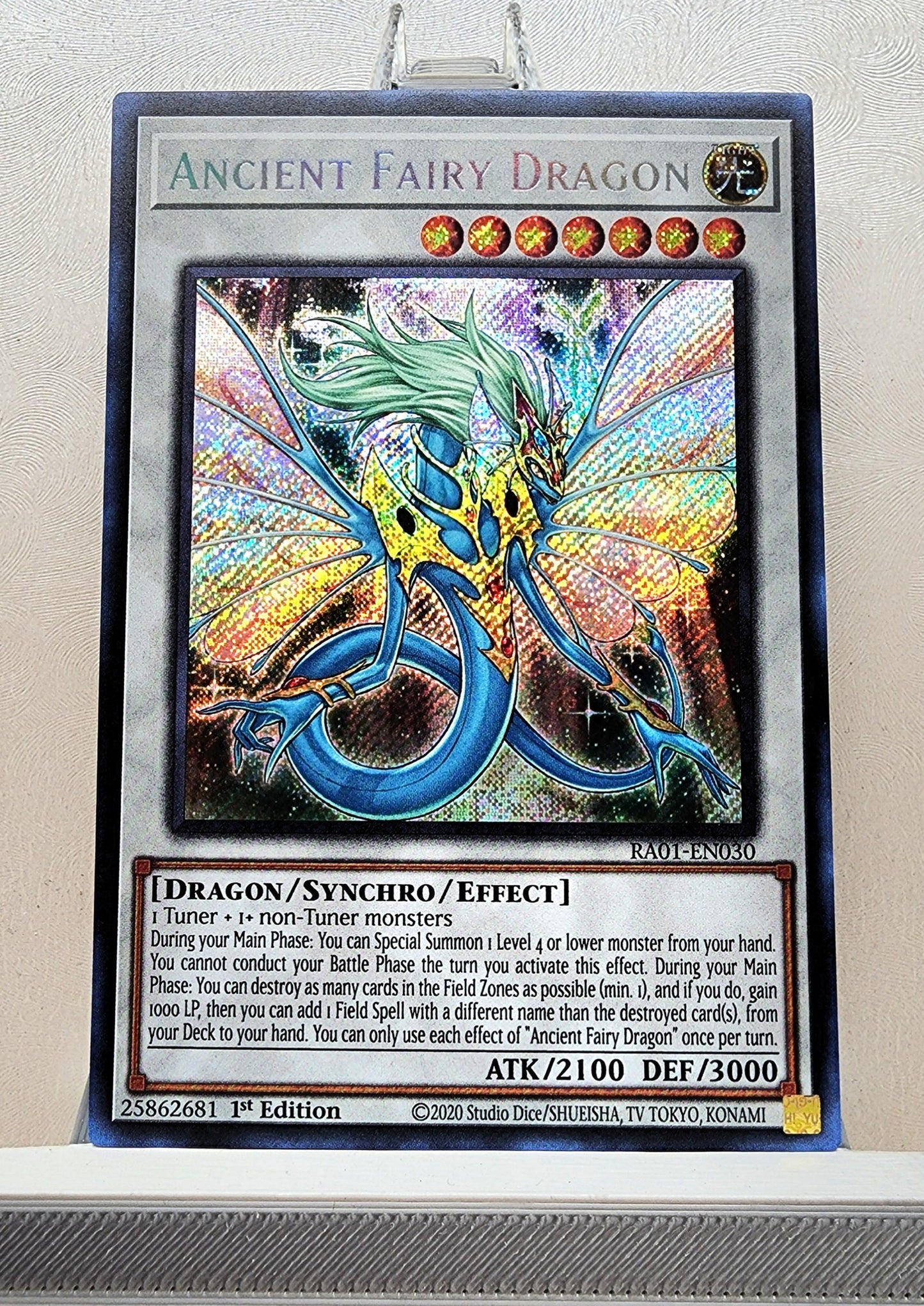 Yugioh! 1x Ancient Fairy Dragon (RA01 - Secret Rare) 1st Edition