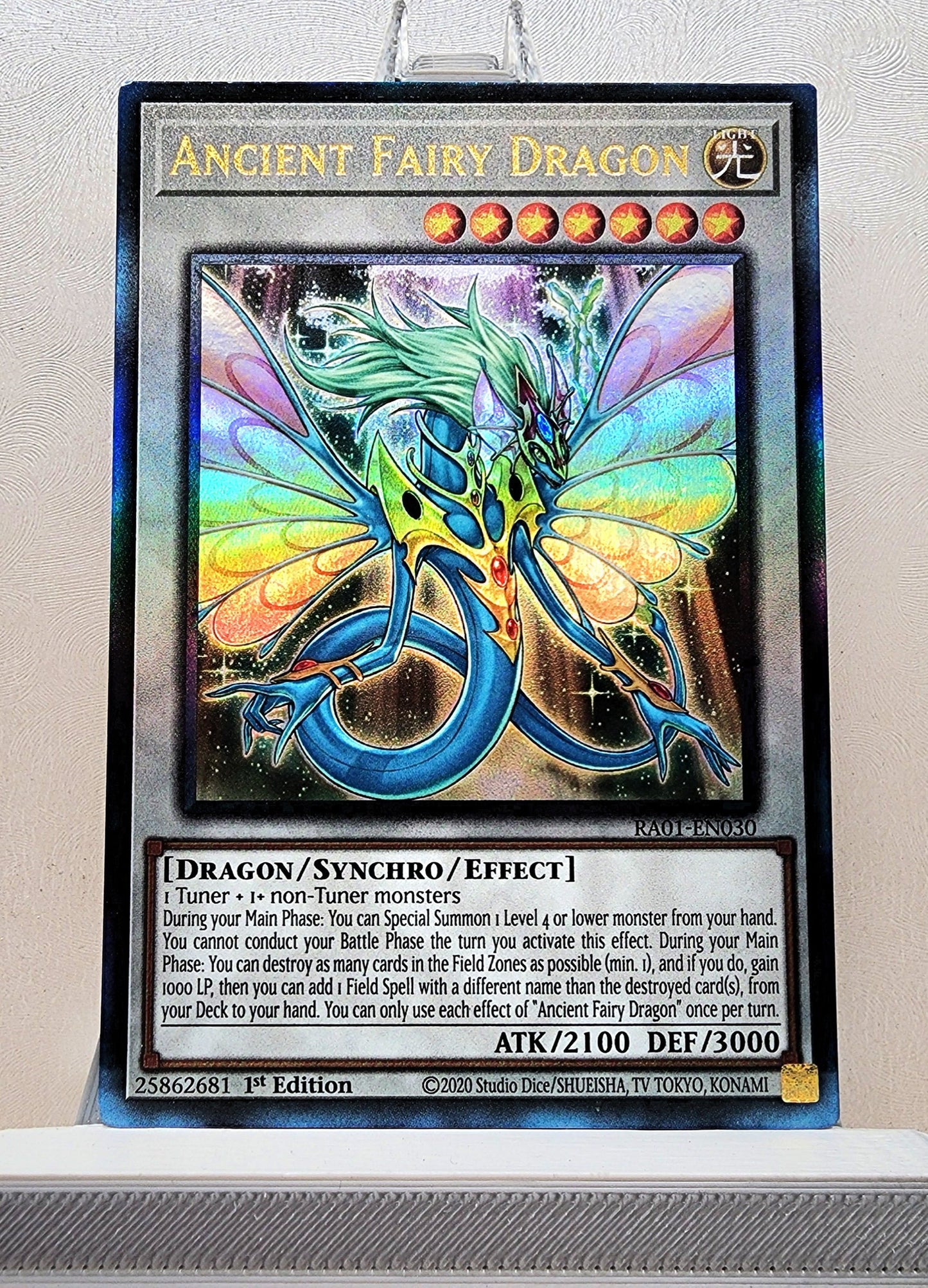 Yugioh! 1x Ancient Fairy Dragon (RA01 - Prismatic Ultimate Rare) 1st Edition