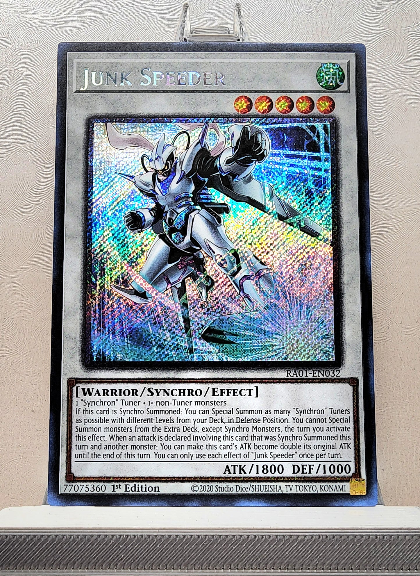 Yugioh! 1x Junk Speeder (RA01 - Platinum Secret Rare) 1st Edition