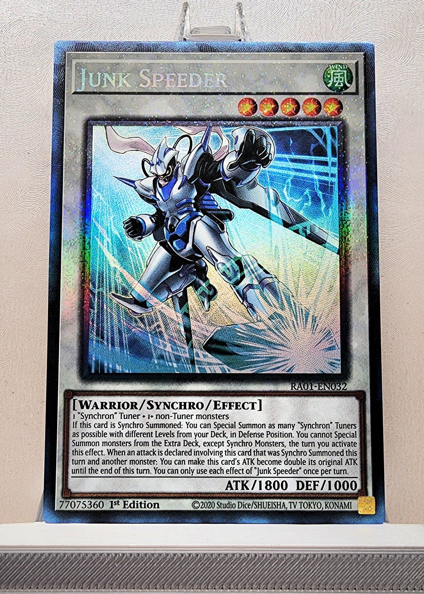 Yugioh! 1x Junk Speeder (RA01 - Prismatic Collectors Rare) 1st Edition