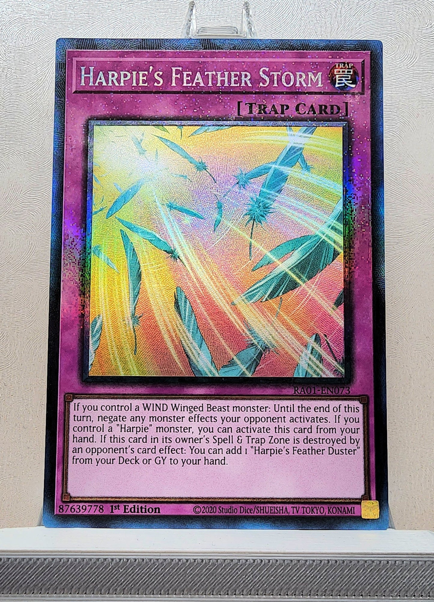 Yugioh! 1x Harpie's Feather Storm (RA01 - Prismatic Collectors Rare) 1st Edition