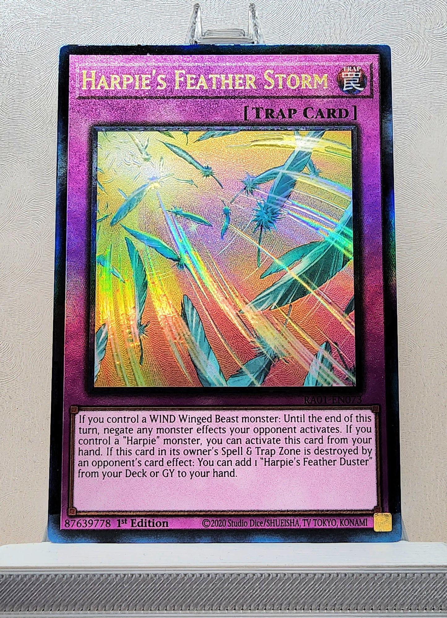 Yugioh! 1x Harpie's Feather Storm (RA01 - Prismatic Ultimate Rare) 1st Edition