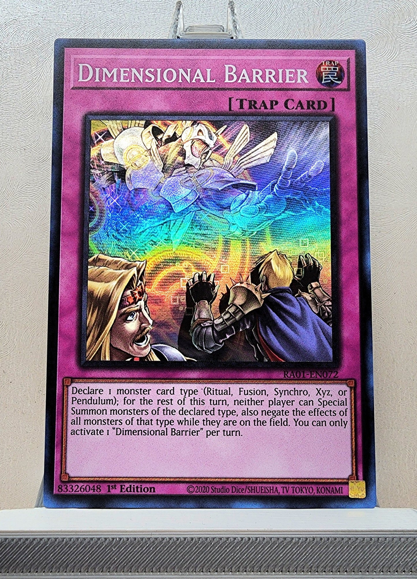 Yugioh! 1x Dimensional Barrier (RA01 - Super Rare) 1st Edition