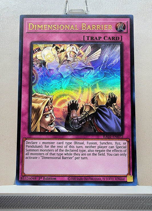 Yugioh! 1x Dimensional Barrier (RA01 - Ultra Rare) 1st Edition