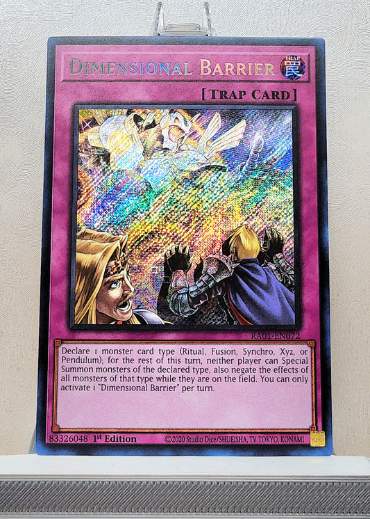 Yugioh! 1x Dimensional Barrier (RA01 - Secret Rare) 1st Edition