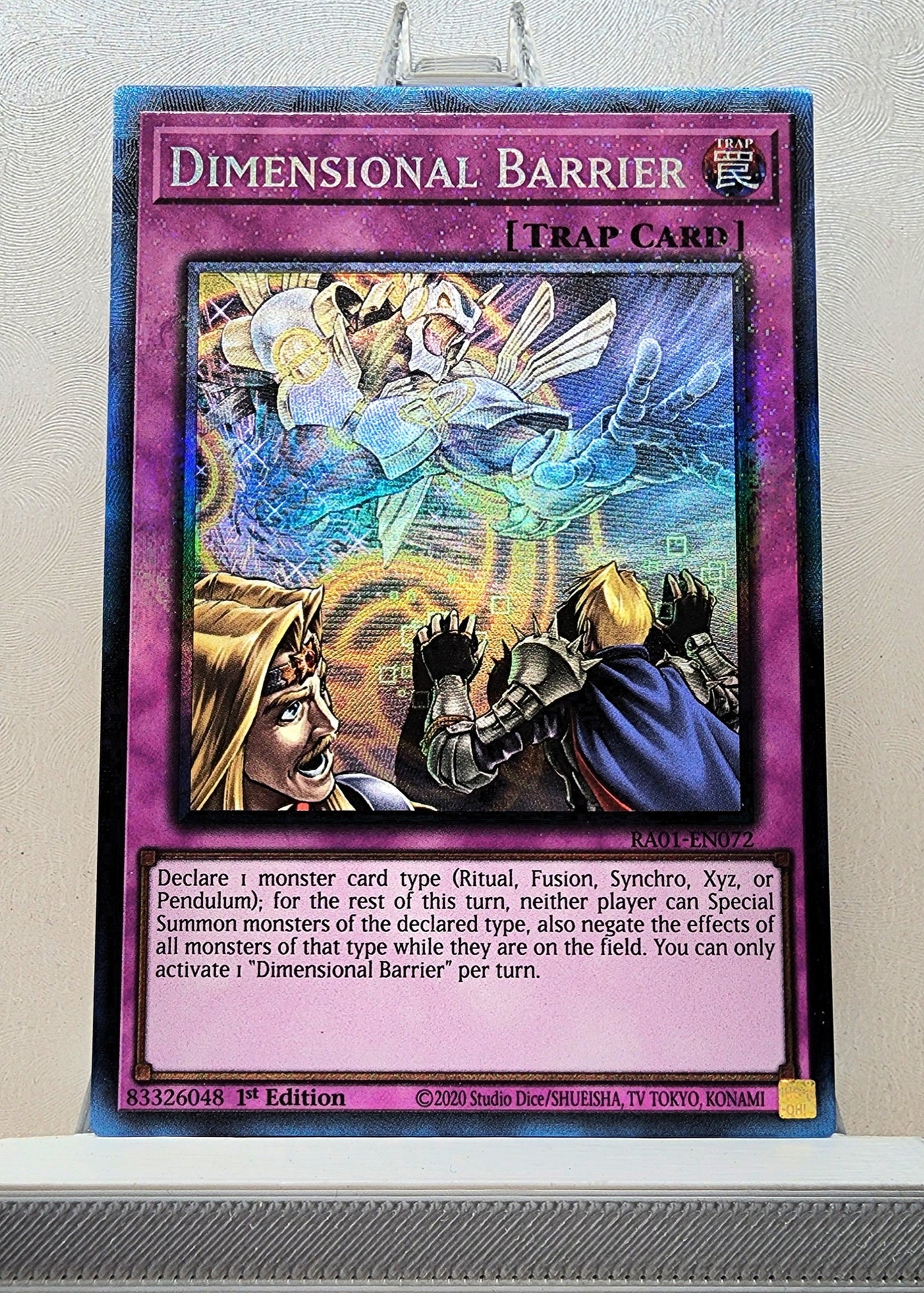 Yugioh! 1x Dimensional Barrier (RA01 - Prismatic Collectors Rare) 1st Edition