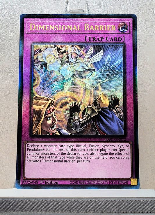 Yugioh! 1x Dimensional Barrier (RA01 - Prismatic Ultimate Rare) 1st Edition