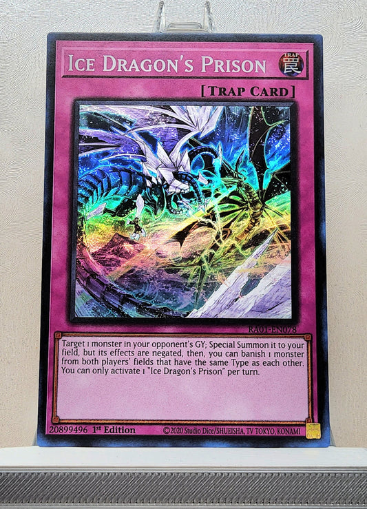 Yugioh! 1x Ice Dragon's Prison (RA01 - Super Rare) 1st Edition