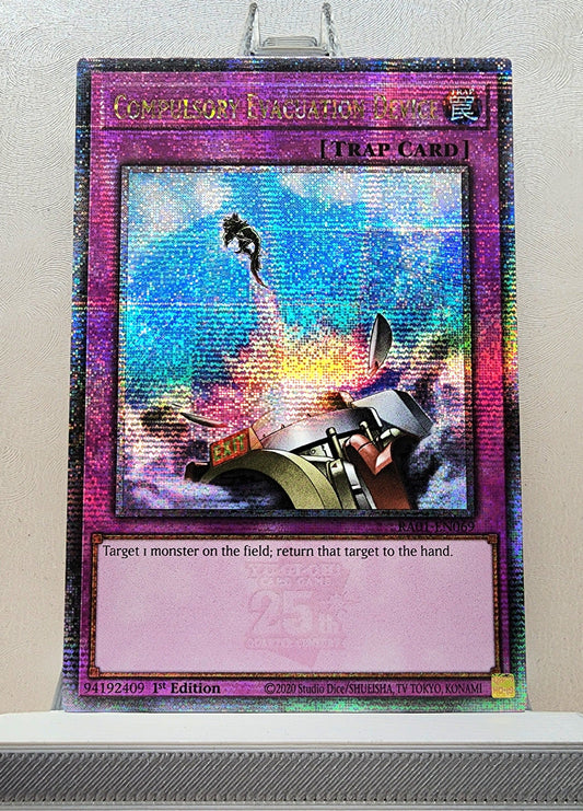 Yugioh! 1x Compulsory Evacuation Device (RA01 - Quarter Century Secret Rare) 1st Edition