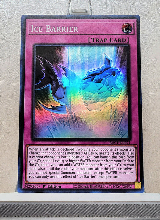 Yugioh! 1x Ice Barrier (RA01 - Super Rare) 1st Edition