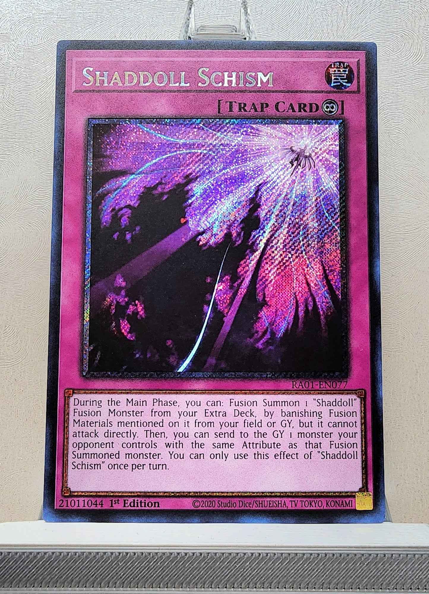 Yugioh! 1x Shaddoll Schism (RA01 - Platinum Secret Rare) 1st Edition