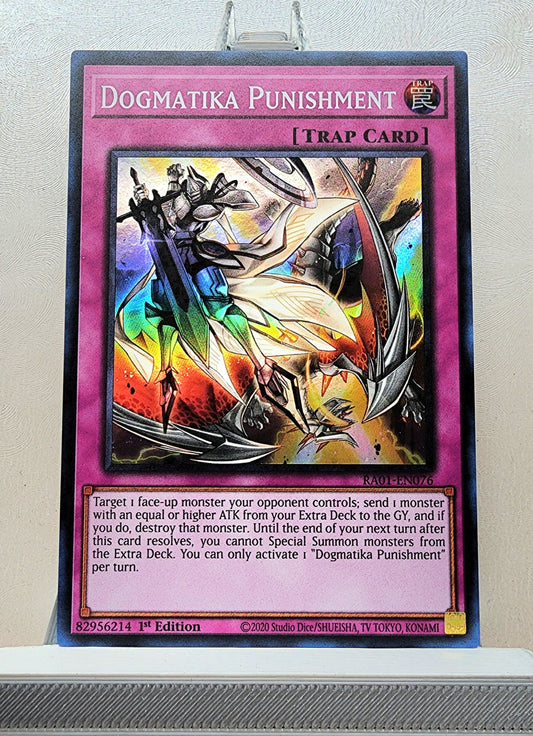 Yugioh! 1x Dogmatika Punishment (RA01 - Super Rare) 1st Edition