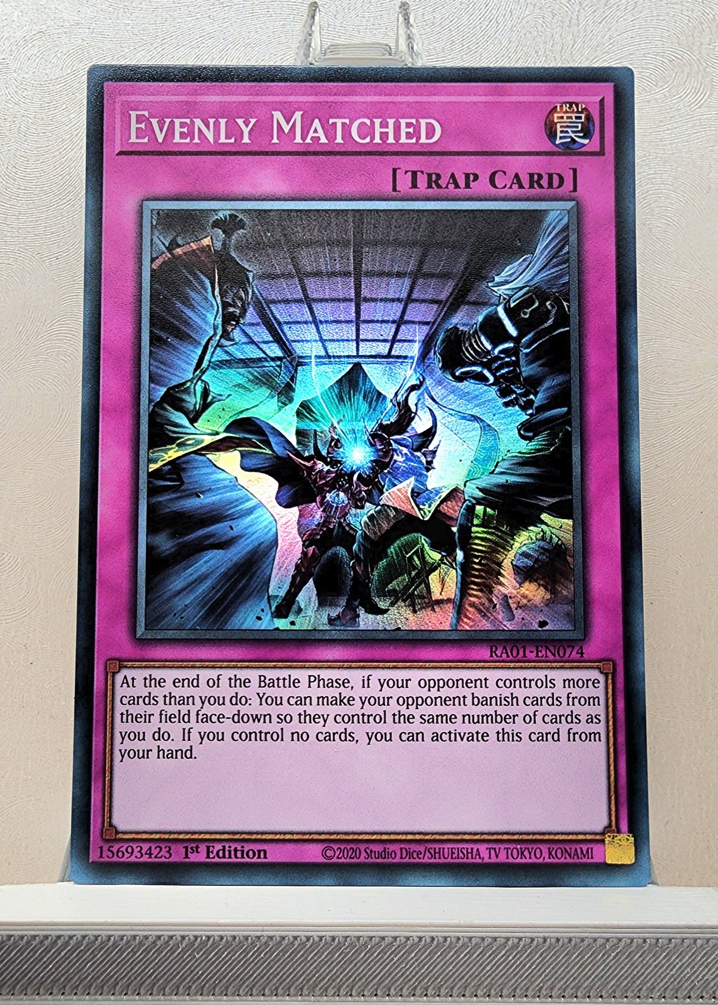 Yugioh! 1x Evenly Matched (RA01 - Super Rare) 1st Edition