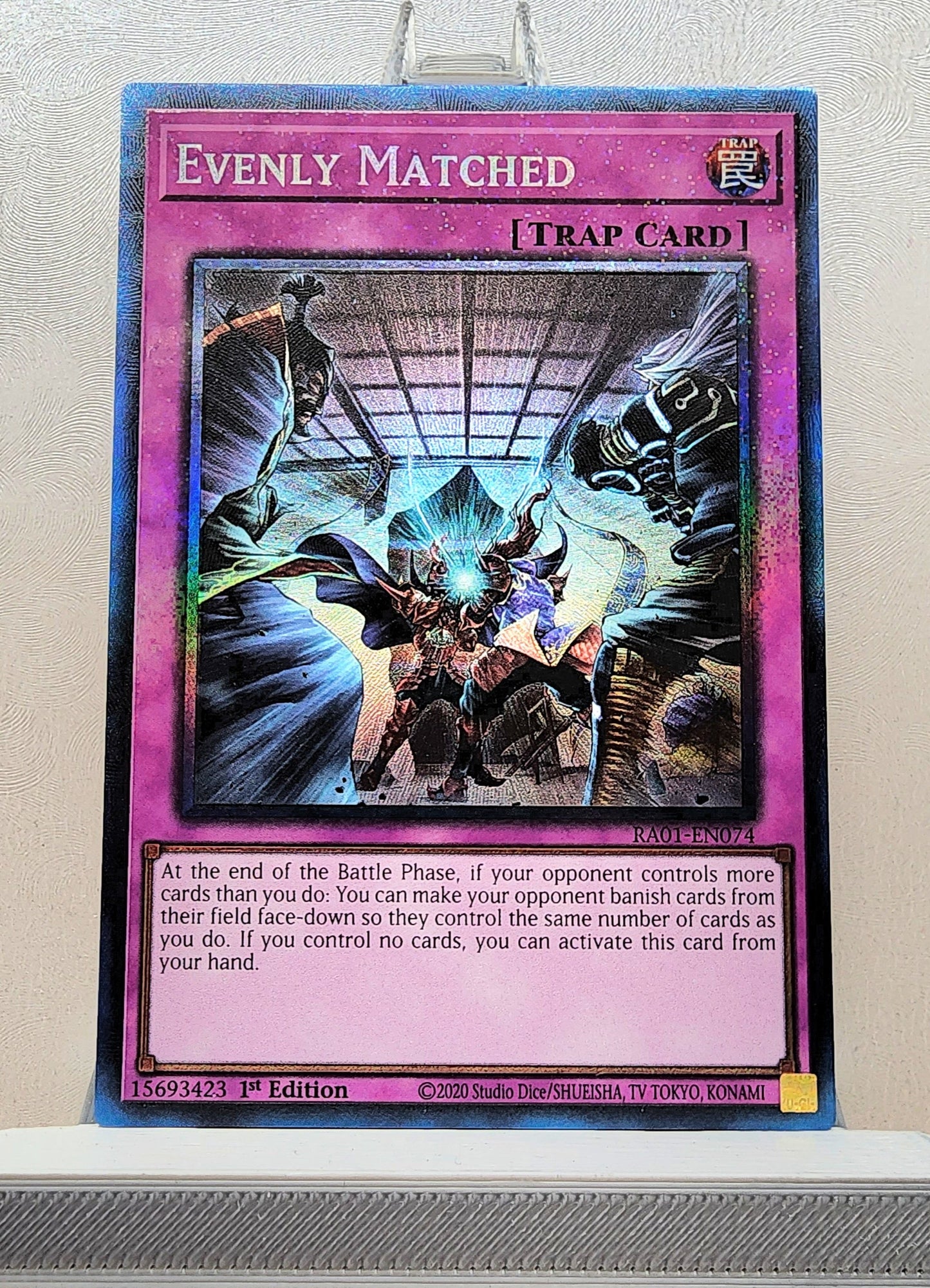 Yugioh! 1x Evenly Matched (RA01 - Prismatic Collectors Rare) 1st Edition