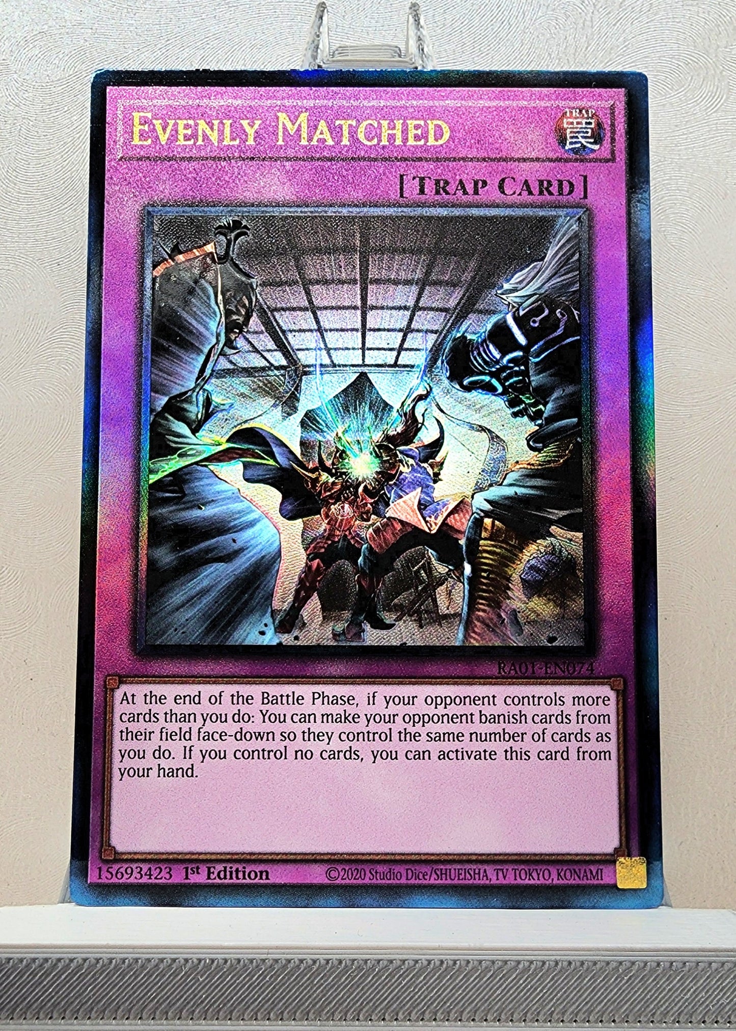 Yugioh! 1x Evenly Matched (RA01 - Prismatic Ultimate Rare) 1st Edition