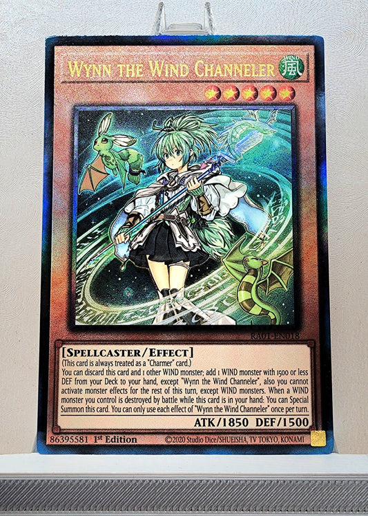 Yugioh! 1x Wynn the Wind Channeler (RA01 - Prismatic Ultimate Rare) 1st Edition