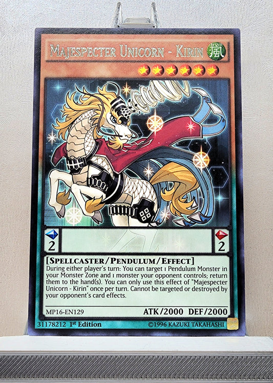 Yugioh! 1x Majespecter Unicorn Kirin (MP16 - Rare) 1st Edition