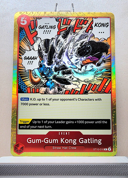 One Piece English! 1x Gum-Gum Kong Gatling (ST10-016 - Common: Foil)