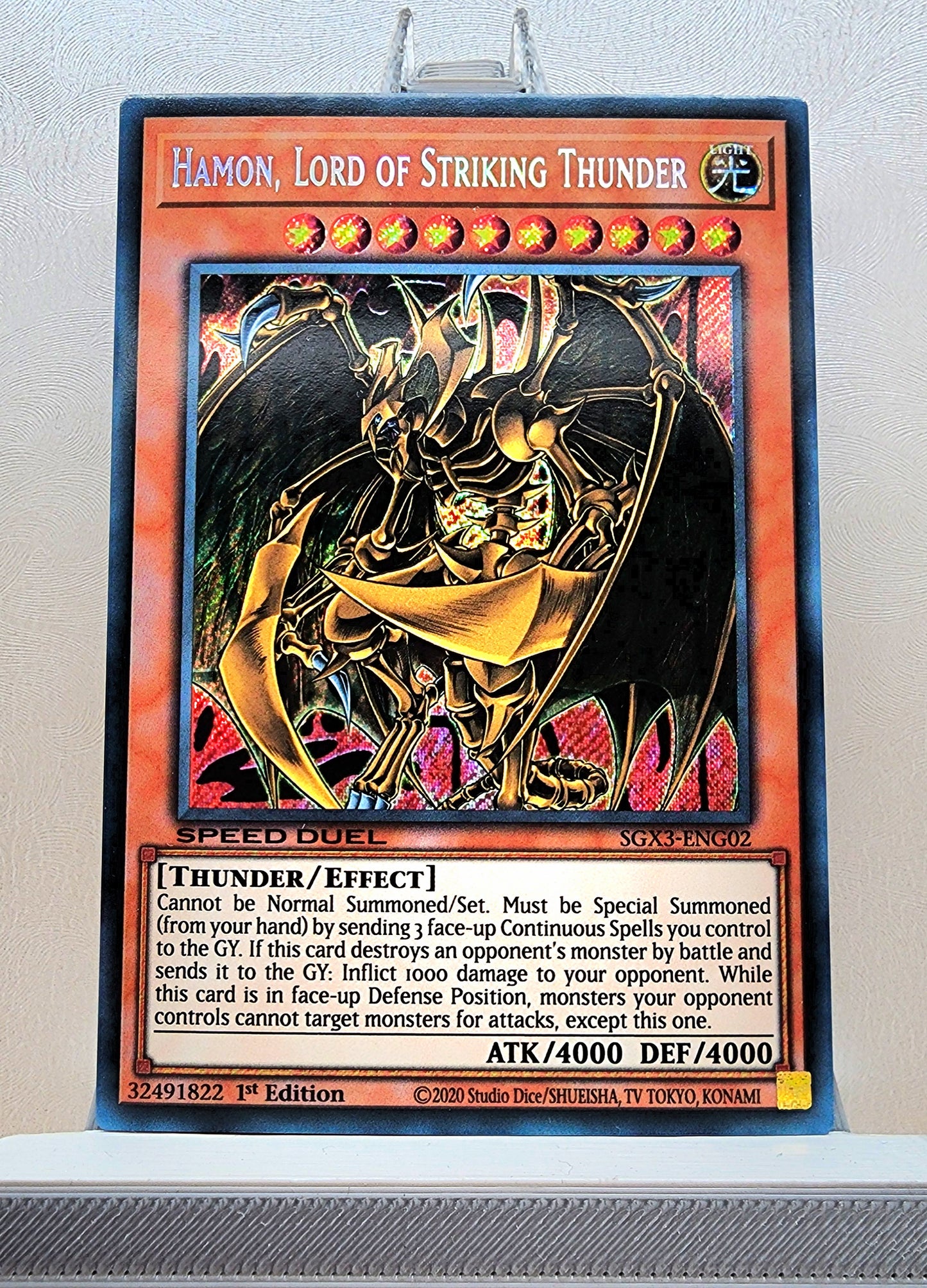 Yugioh! 1x Hamon, Uria, and Raviel (SGX3 - Secret Rare) 1st Edition