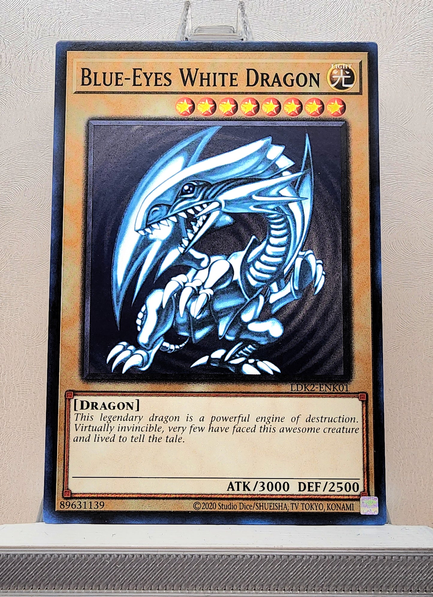 Yugioh! 1x Blue-Eyes White Dragon - Blue Ripple Background (LDK2 - Common) Unli Edition