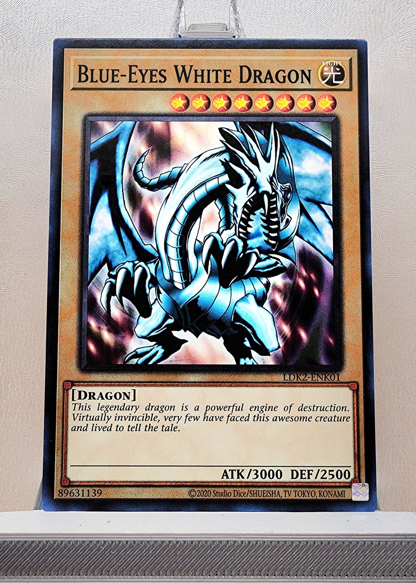 Yugioh! 1x Blue-Eyes White Dragon - Red Sparks Background (LDK2 - Common) Unli Edition