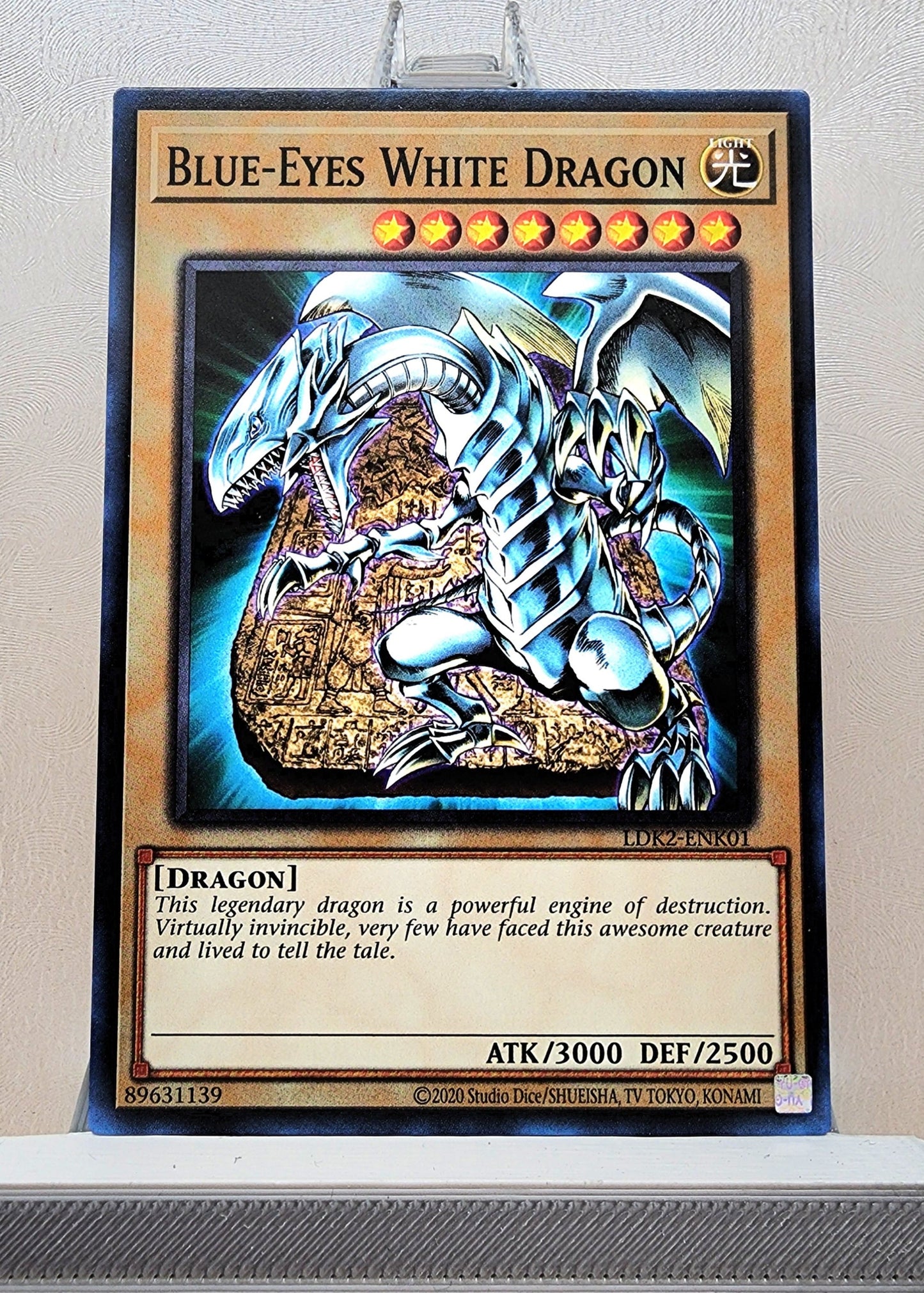 Yugioh! 1x Blue-Eyes White Dragon - Tablet Background (LDK2 - Common) Unli Edition