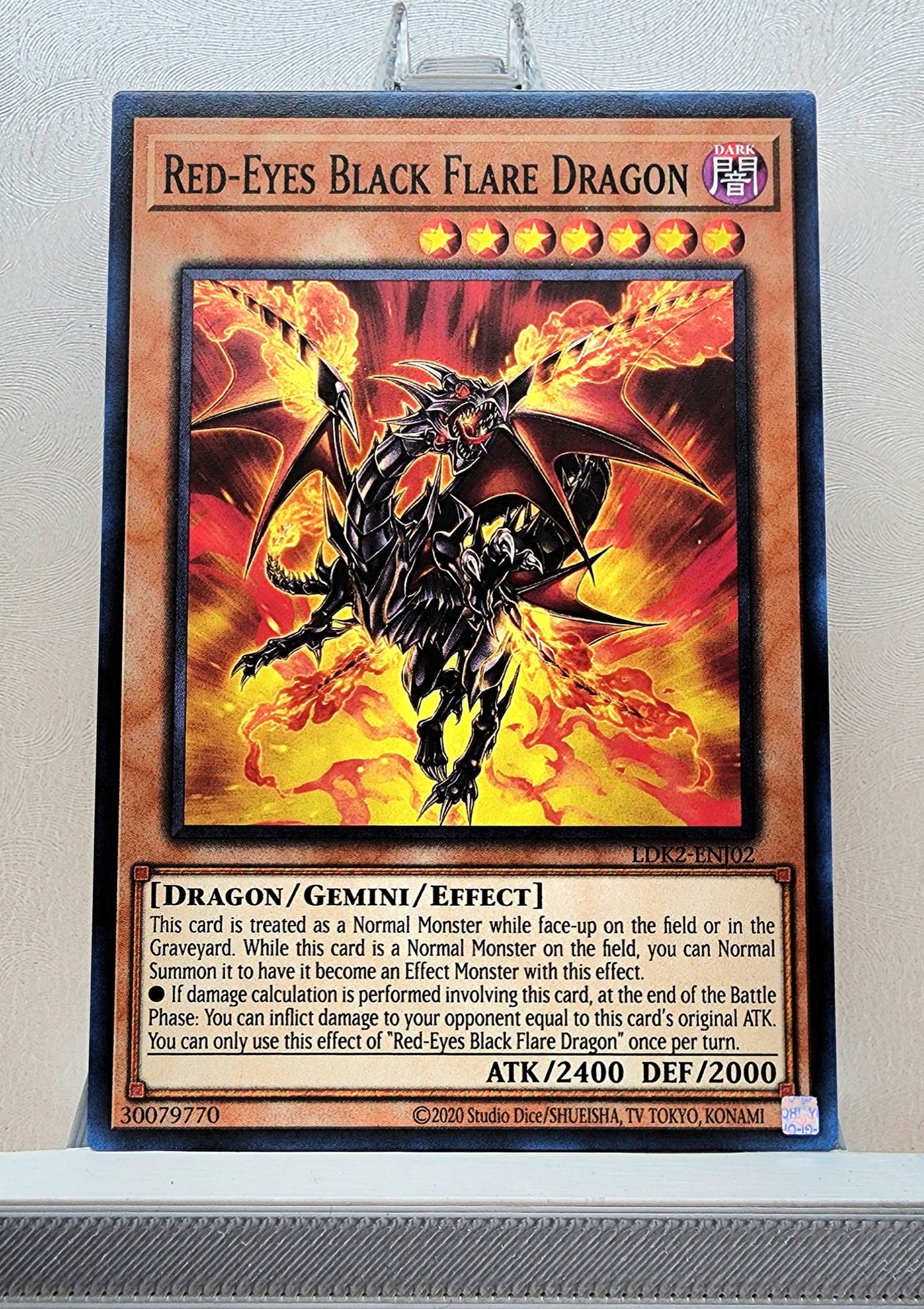 Yugioh! 1x Red-Eyes Black Flare Dragon (LDK2 - Common) Unli Edition