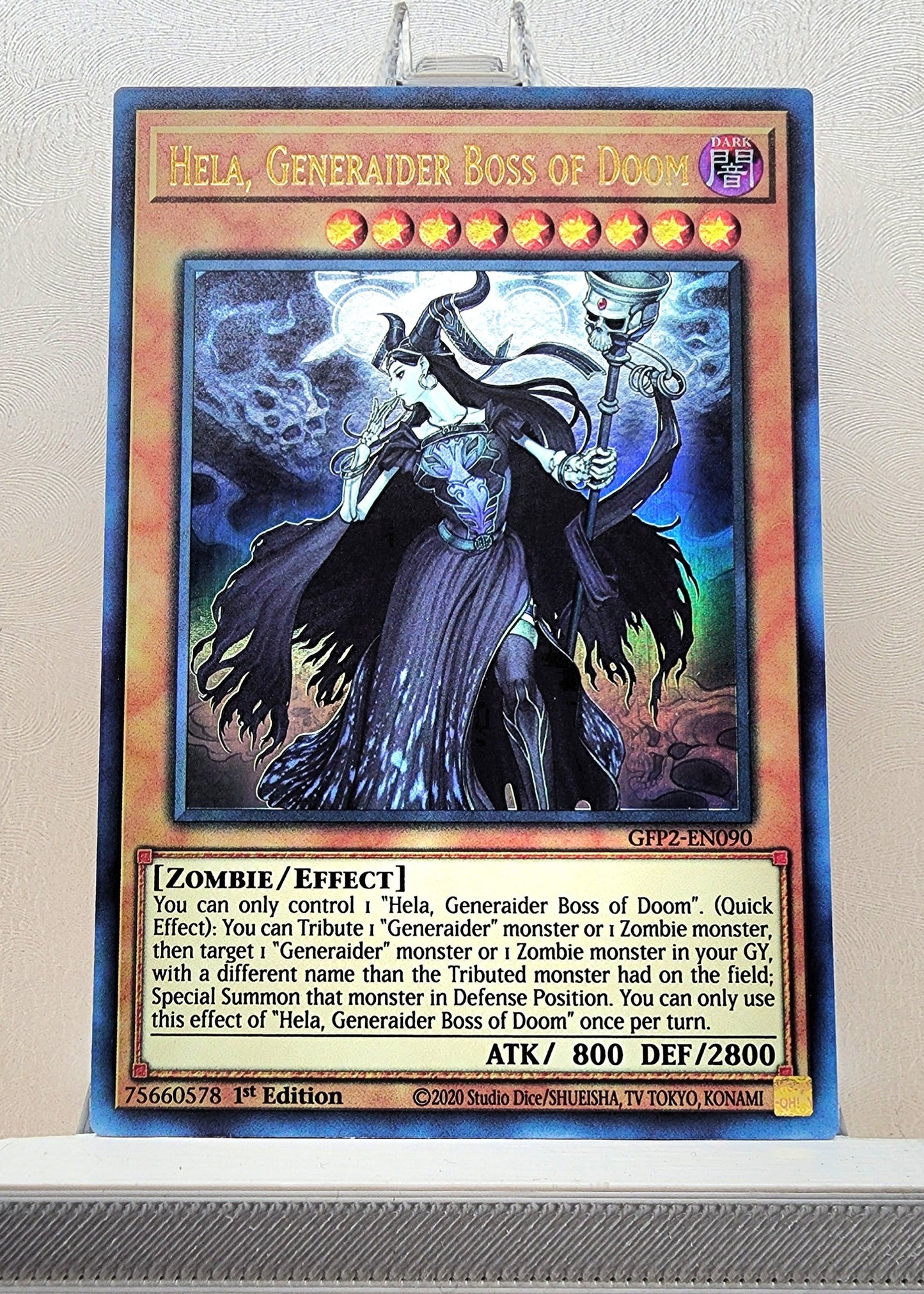 Yugioh! 1x Hela, Generaider Boss of Doom (GFP2 - Ultra Rare) 1st Edition