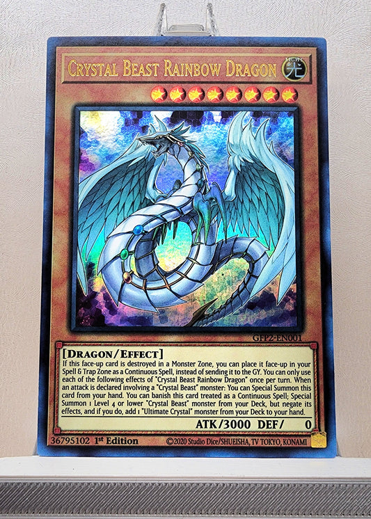 Yugioh! 1x Crystal Beast Rainbow Dragon (GFP2 - Ultra Rare) 1st Edition