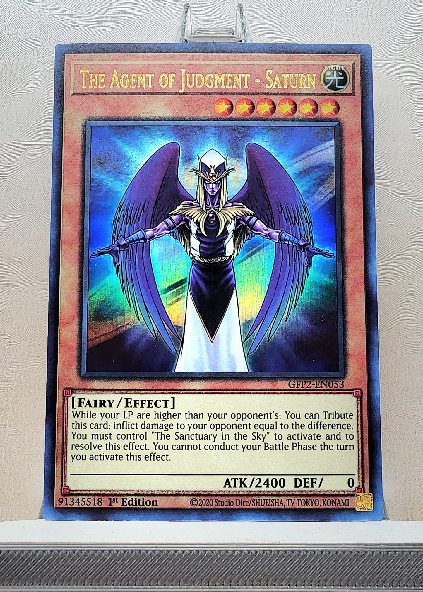 Yugioh! 1x The Agent of Judgment - Saturn (GFP2 - Ultra Rare) 1st Edition