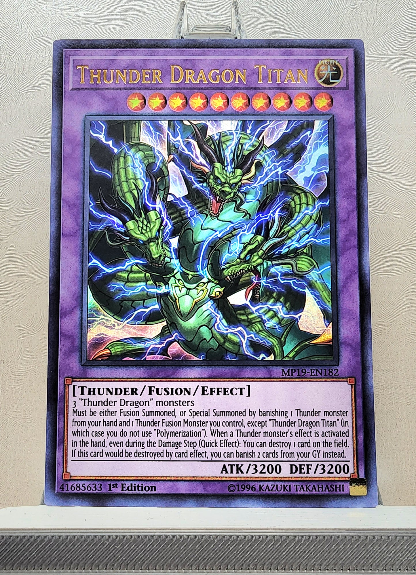 Yugioh! 1x Thunder Dragon Titan (MP19 - Ultra Rare) 1st Edition