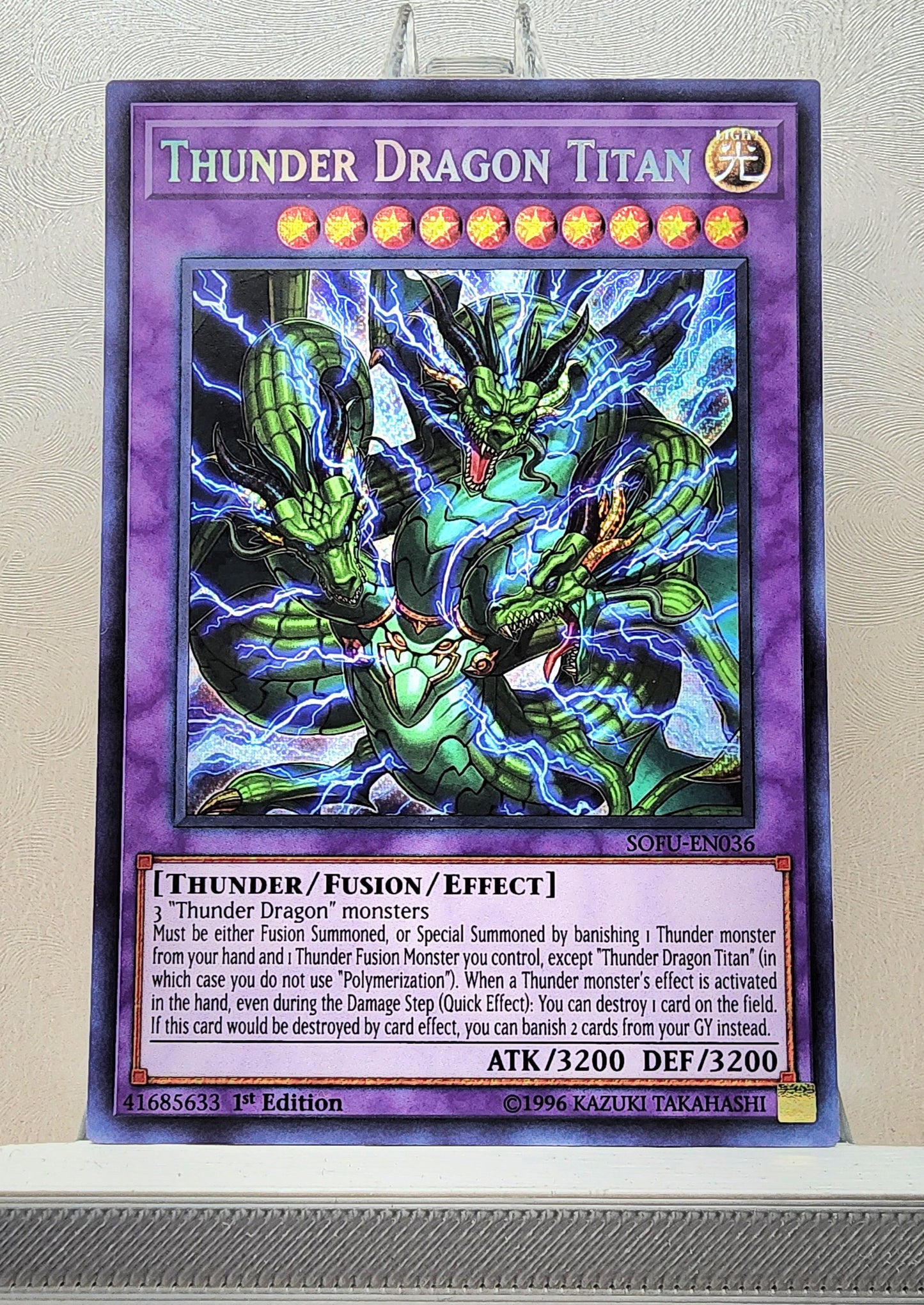 Yugioh! 1x Thunder Dragon Titan (SOFU - Secret Rare) 1st Edition