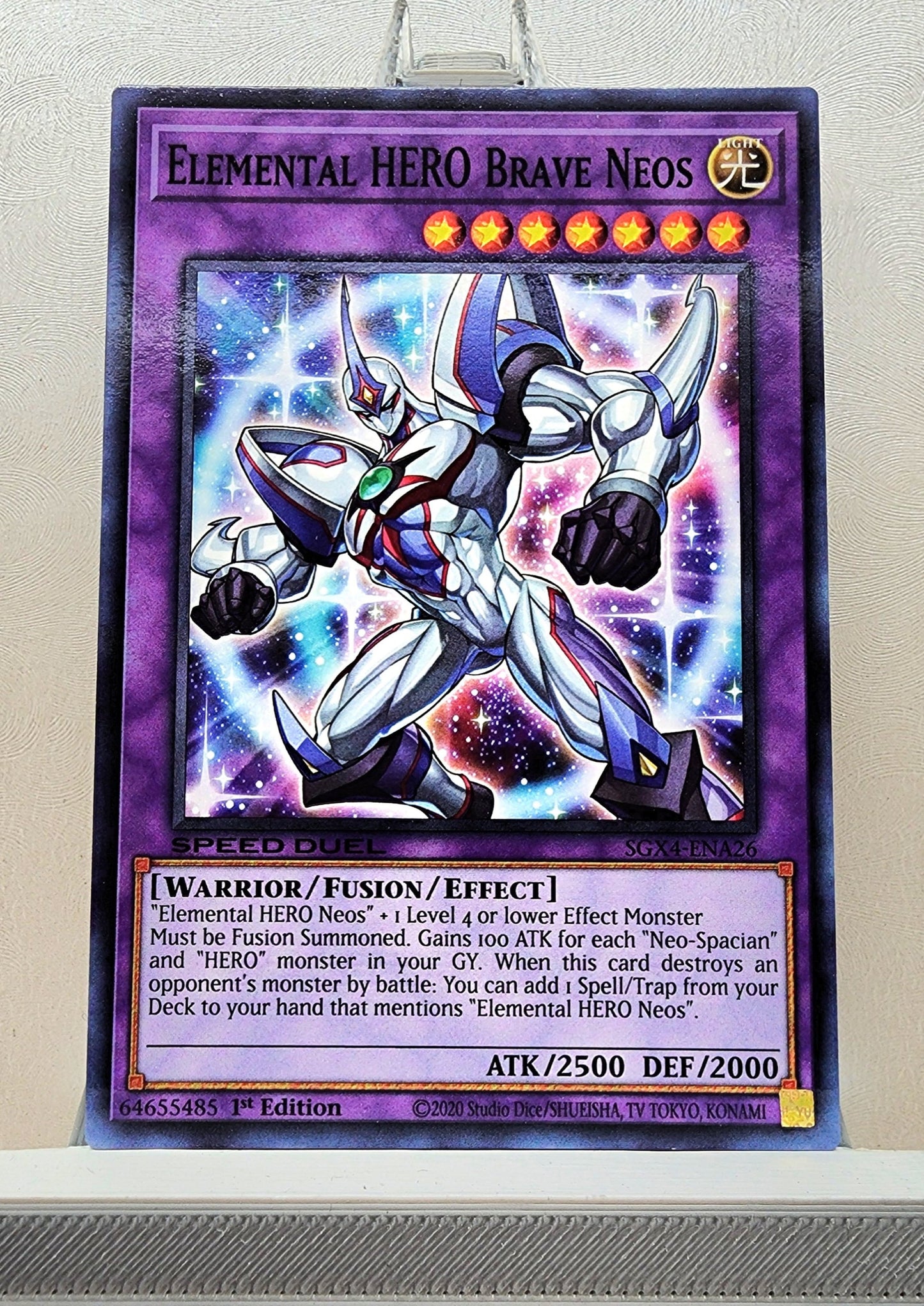 Yugioh! 1x Elemental HERO Brave Neos (SGX4 - Common) 1st Edition