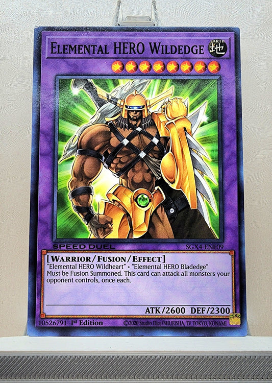 Yugioh! 1x Elemental HERO Wildedge (SGX4 - Common) 1st Edition